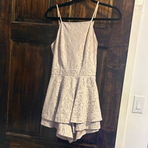 Trac Cream Lace romper dress